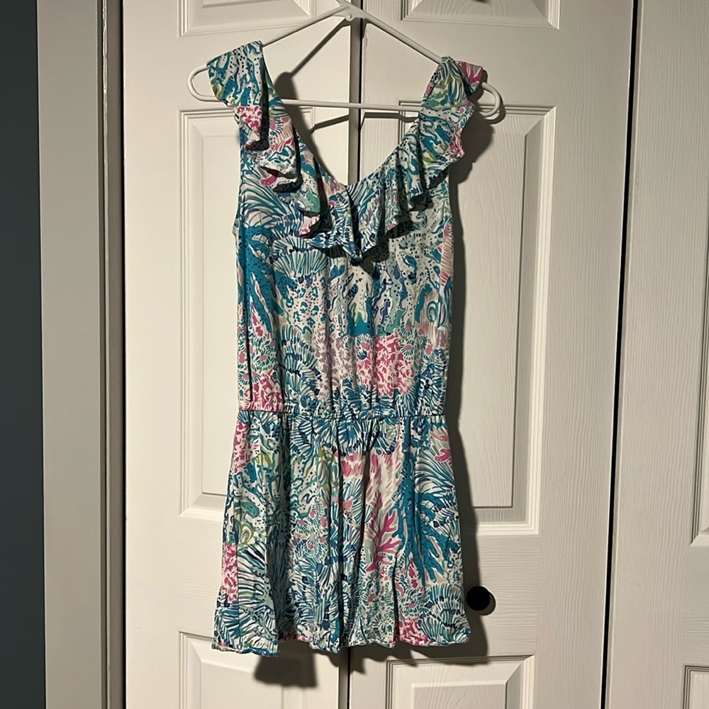 Lilly Pulitzer Romper with Ruffle Neckline